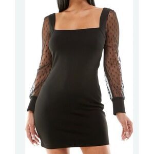 Speechless Sheer Long Sleeve Midi Dress Size Large